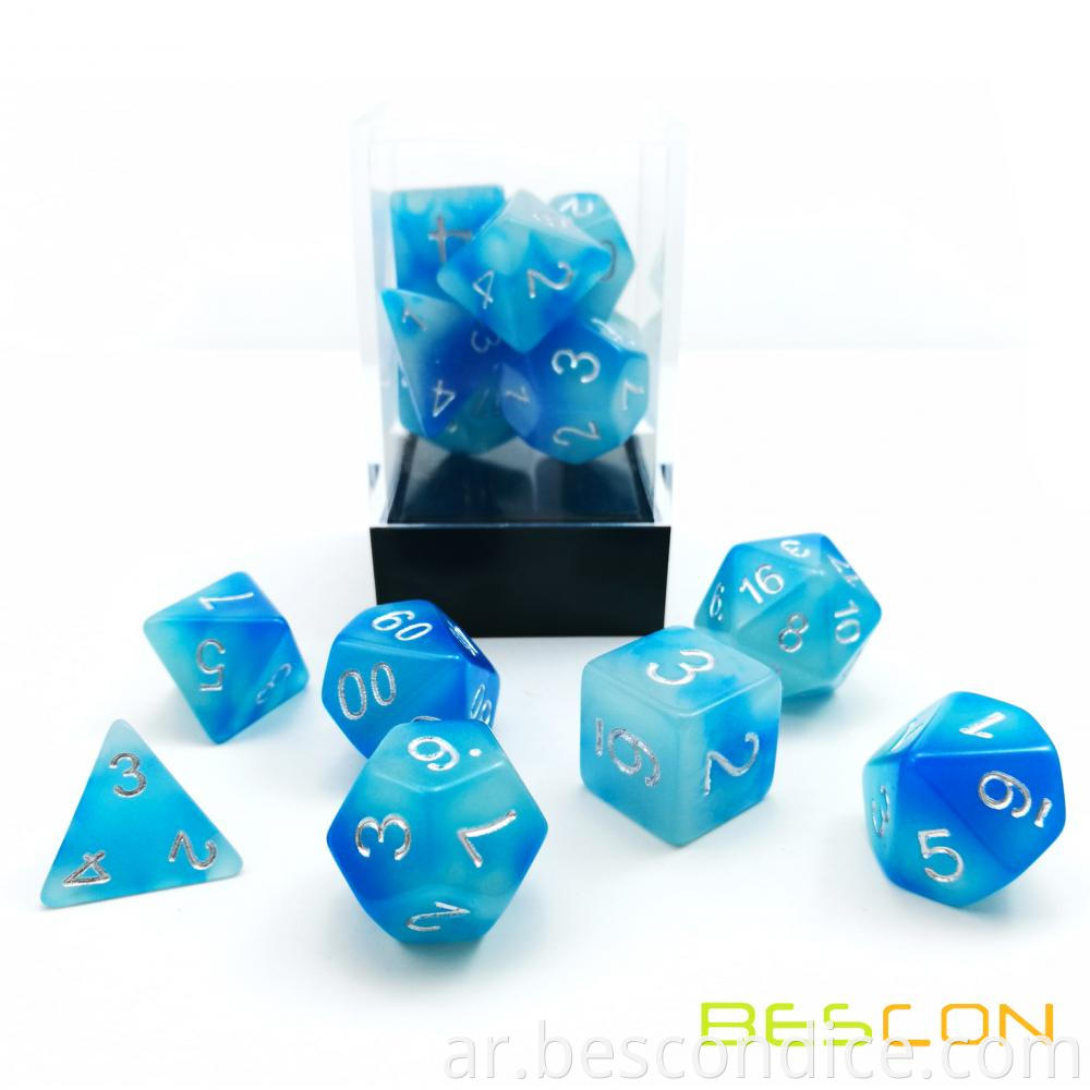 Icy Rock Gemini Glow In The Dark Dice 1